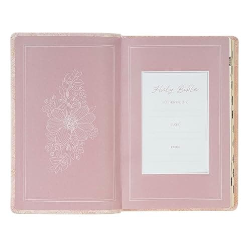 KJV Holy Bible, Deluxe Gift Bible with Thumb Tabs, Ribbon Marker, King James Version, Faux Leather, Pink thumbnail 11