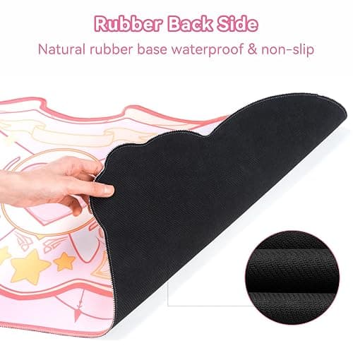 GeekShare Kawaii Mouse Pad Wrist Rest Support Set - Non-Slip Rubber Base Desk Mat and Memory Foam Wrist Rest for Keyboard and Mouse,Perfect for Gaming,or Home Office Work - Star Wings Series thumbnail 6