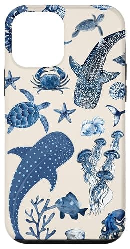 Ocean Sea Coral Reef Whale Shark Case for iPhone 12 mini - Image 1