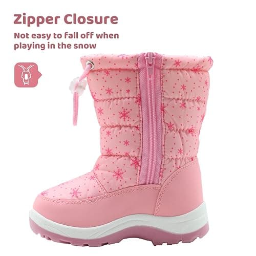 Apakowa Kid's Girls Cold Weather Snow Boots (Toddler/Little Kid) thumbnail 2
