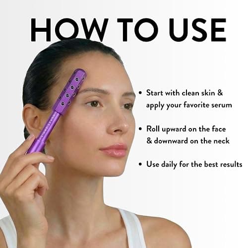 Nurse Jamie Uplift Facial Massaging Beauty Roller - Facial Massager with 24 Stones for Sculpting, Firming & Reducing Puffiness thumbnail 3
