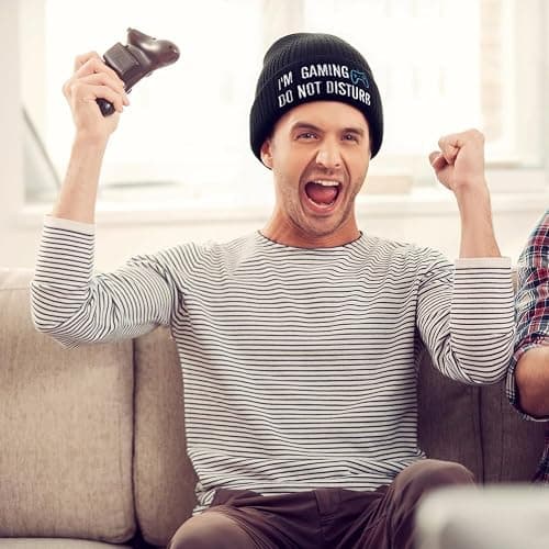 AffeGifts Gaming Gifts for Men and Boys Over 12 Year Old, Gaming Beanie Soft Knitted Hat Gamer Stocking Fillers for Teenage Boys Funny thumbnail 7