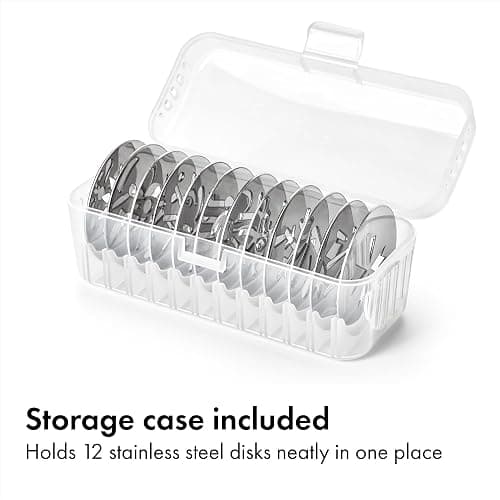 OXO Good Grips 14-Piece Cookie Press Set, Cookie Press with 12 Stainless Steel Disks and Storage Case, Holiday Baking and Everyday Treats, Essential Baking Supplies thumbnail 7