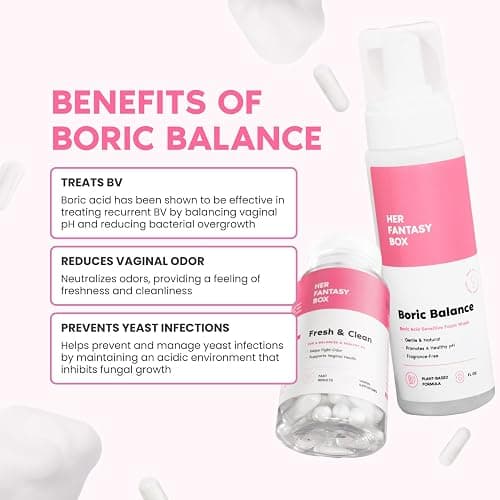 Her Fantasy Box | Boric Balance Yoni Foam Wash - Naturally Safe, pH-Balancing, Gentle Cleansing Formula for Daily Care, Odor Control, and Feminine Hygiene, 6 oz thumbnail 2