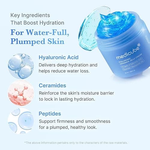 medicube Jelly Cream with Hyaluronic Acid for Long-lasting Hydration | Daily Moisturizer with Hyaluronic Acid, Ceramides, Multi Peptides - Supports Skin's Barrier, All Skin Types, 1.69 fl.oz thumbnail 3