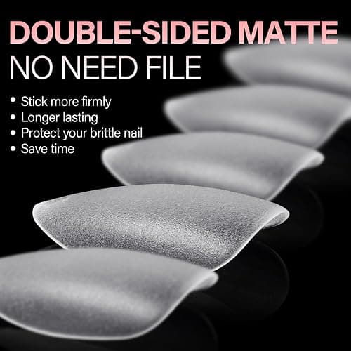 AILLSA Medium Almond Nail Tips 450PCS Full Cover Clear Acrylic Nail Tips Double-Sided Matte No Need Base Coat Press on Fake Nails Tips for Extension False Nails DIY Salon 15 Sizes thumbnail 2