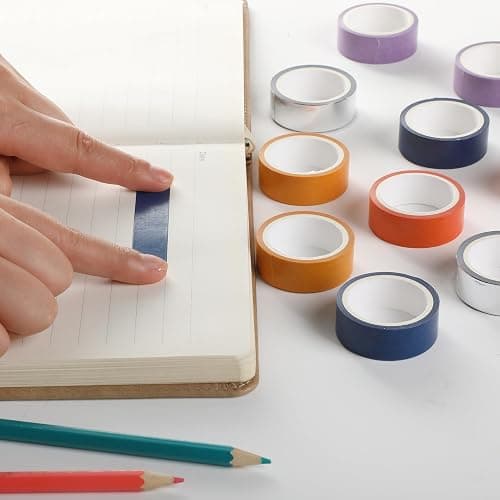 Mr. Pen- Washi Tape Set, 10 Rolls, 5 Yards/Roll, Washi Tape for Scrapbook | Arts, Crafts, Journals and Planners, Autumnal Reverie thumbnail 8