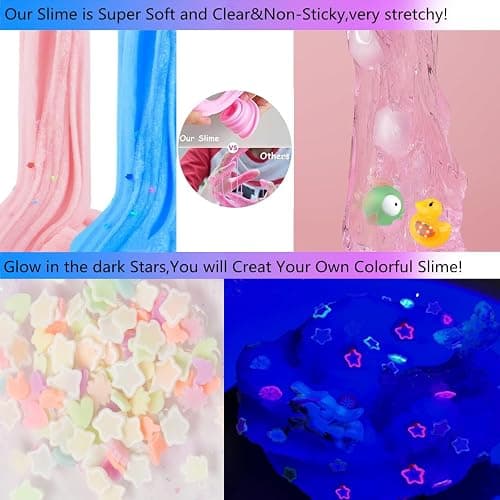 Crunchy Slime Set 12 Packed for Kids,Super Soft and Non-Sticky Stress Relief Clear Slime Kit Toy,DIY Butter Slime Party Favor for Girls & Boys Goodie Bags Stuffers thumbnail 3