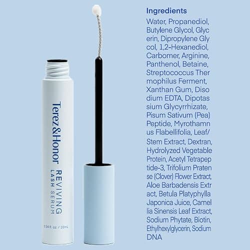 Terez & Honor REviving Lash Serum - Korean Vegan PDRN Lash Growth Serum for Longer, Fuller, Healthier Lashes - Peptide & Biotin Lash Conditioner for Root Strengthening - Clean, Gentle, Made in Korea thumbnail 9