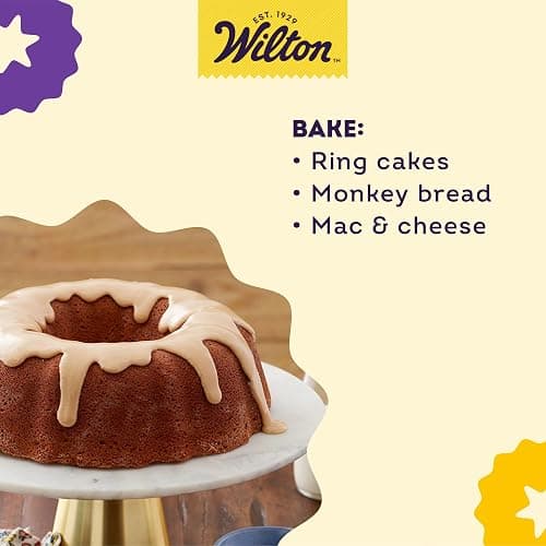 Wilton Gold Non-Stick 9.49 in Fluted Tube Cake Pan, Cold-Rolled Steel Bakeware, Made without PFAS, Packaging May Vary thumbnail 6