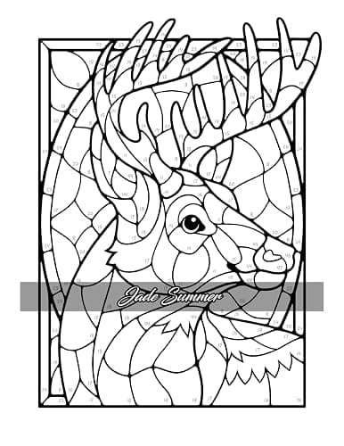 Color by Number Animals: Adult Coloring Book with Cats, Dogs, Birds, Butterflies, Horses, Sloths, and Many More for Stress Relief and Relaxation thumbnail 15