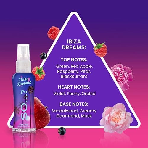 So…? Escapes Womens Gift Set, with Ibiza Dream, Bali Breeze, Mykonos Nights & Majorca Love, Fragrance Spray Set (4 x 50ml) thumbnail 3