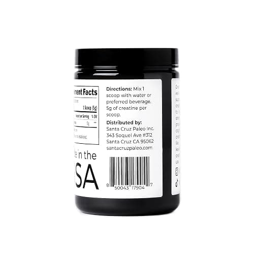 Santa Cruz Paleo, Creatine Monohydrate Powder Micronized, Unflavored Pre Workout and Muscle Support Supplement, Gluten Free Keto, Mix with Water or Shakes, No Fillers or Additives, 80 Servings, 400g thumbnail 6