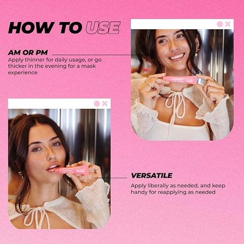 Vitamasques Overnight Lip Mask - Hydrating Vanilla Lip Balm Moisturizer with Vitamins & Natural Oil Hydrates, Nourishes & Plumps Lips Area - Korean Skin Care Lip Care Products (Pack of 3) thumbnail 4