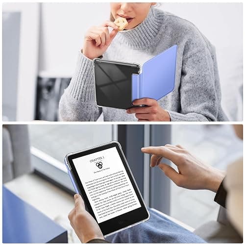 Fintie Slim Case for 6" Kindle (11th Generation-2024/2022 Release), Ultra Clear Soft Flexible Transparent TPU Back Cover Light Shell Auto Wake/Sleep for Kindle 2024/2022 11th Gen, Ultramarine thumbnail 6