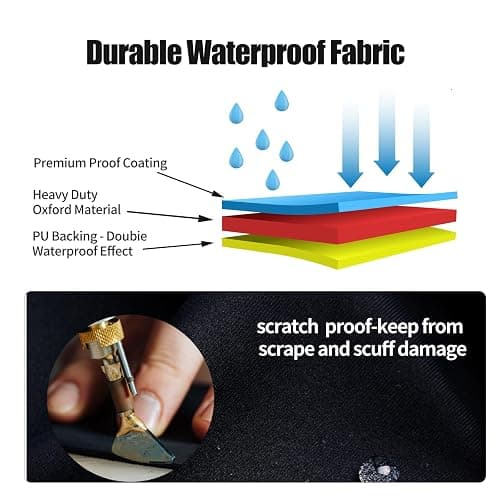 Tire Covers, 4pcs Black Outdoor Waterproof Tire Covers, Waterproof Anti-UV Snow Sun Rain Tire Protector Covers for RV, Truck,Trailer, Camper (30-32 Inch) thumbnail 6