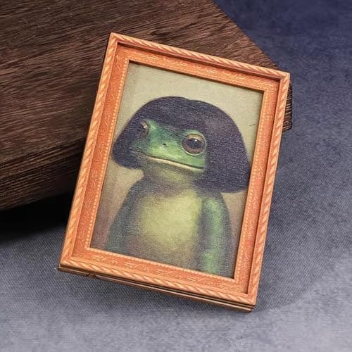Funny Frog Fridge Magnet Kitchen Decor, Funny Mini Green Frog Haircut Wood Refrigerator Magnets, Cute Vintage Modern Kitchen Decor for Home Office Decoration(1pc) thumbnail 7