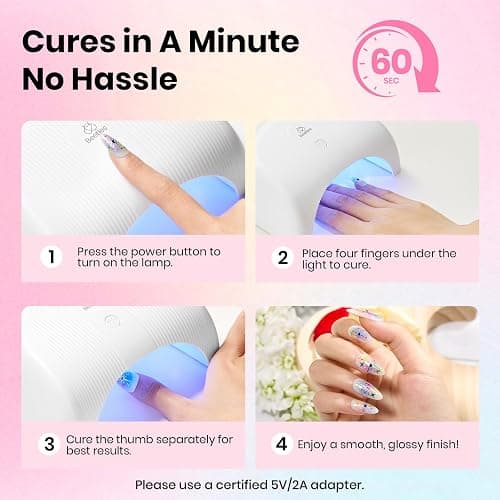 Beetles Gel Nail Polish Kit with U V Light -54 Pcs Gel Nail Kit Four Seasons Glow 32 Colors Set with Everything Base Top Coat Soak Off at Home Nail Kit Salon Manicure Beginner Gifts for Women Girls thumbnail 5