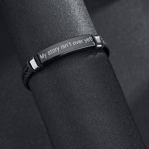 Mental Health Awareness Bracelet Suicide Awareness Bracelets Bracelet For Men Depression Relief Gifts for Men Suicide Prevention Awareness Inspirational Gift thumbnail 2