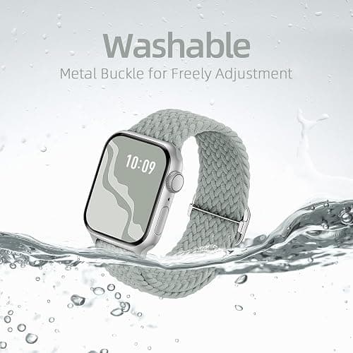 Braided Stretchy Solo Loop Compatible for Apple Watch Band 38mm 40mm 41mm 42mm 44mm 45mm 46mm 49mm for Women Men, Nylon Elastic Straps Wristbands for iWatch Series 11/10 9 8 7 6 5 4 3 SE/Ultra 3 2 1 thumbnail 5