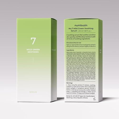 numbuzin No.7 Serum | Mild Green Soothing Serum | Soothing Green Gel for Acne-Prone Skin, Sensitive Redness | Centella Asiatica, Green Tea, Noni | Korean Skincare for Soothing | 1.69 fl. oz. thumbnail 9
