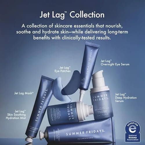 Summer Fridays Jet Lag Hydrating Eye Patches - De-puffing Hydrogel Under Eye Masks with Hyaluronic Acid, Caffeine + Peptides - Soothing + Refreshing At-Home + Travel Skin Care (6 Pairs) thumbnail 6