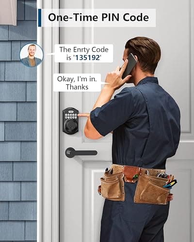 TEEHO TE001 Keyless Entry Door Lock with Keypad - Smart Deadbolt Lock for Front Door with 2 Keys - Auto Lock - Easy Installation - Matte Black thumbnail 4