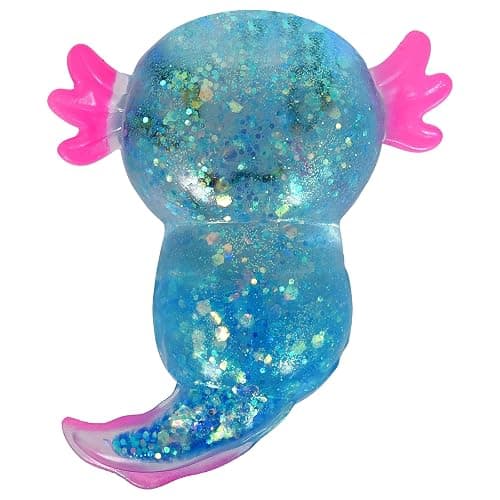 Axolotl Squishy Stress Ball, Soft TPR Slow Rising Squeeze Toy, Cute Axolotl Fidget Toy for Stress Relief, Anxiety Calming Sensory Toy for Kids Adults(Blue Long Tail Axolotl) thumbnail 9