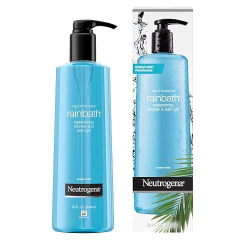 Neutrogena Rainbath Replenishing Shower and Bath Gel -Refreshing Body Wash with Moisturizing Formula for Soft Skin, Ocean Mist Scent, 32 fl. oz. (946 mL) Pump Bottle thumbnail 4