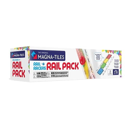 Magna-Tiles Rail Racers Rail Pack 8-Piece Magnetic Construction Set, The Original Magnetic Building Brand - Image 1