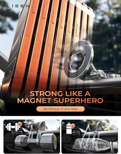 LISEN for MagSafe Car Mount for iPhone 17 Pro Max [24 Strong Magnets] Classic Magnetic Phone Holder for Car Dashboard Magnet Phone Mount Car Cell Phone Holder for iPhone 17 Pro Max Air 16 15 14 13 12 thumbnail 4