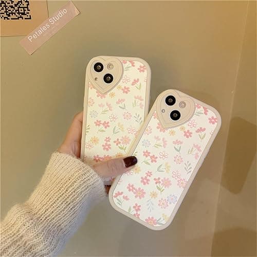 Ownest Compatible with iPhone 7/8/SE/SE 2Case with Cute Flowers Floral Pattern for Women Girls Soft Silicone Love Lens Protection Case for iPhone 7/8/SE/SE 2-White - White Flower - 7/8/SE thumbnail 3