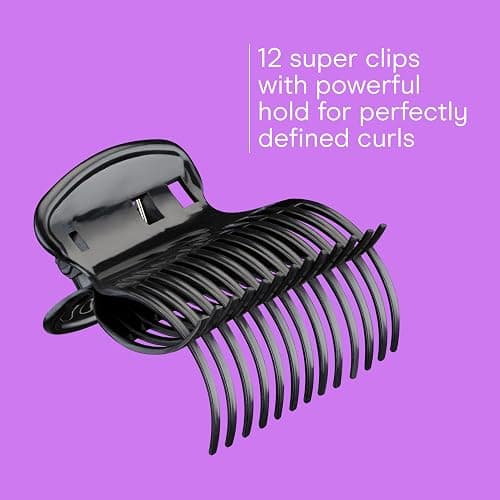Conair Hot Rollers for Long, Medium & Short Hair, 12 Jumbo 1 ½" Heated Hair Rollers with Clips, Hot Curlers for Women, Volume & Curls, Amazon Exclusive, Black thumbnail 5
