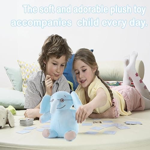 NUWDYSNN Elephant and Piggie Picture Book Plush Toy Fill Plush Toys Set of 2 (Elephant 13in, Piggy11.8in thumbnail 5