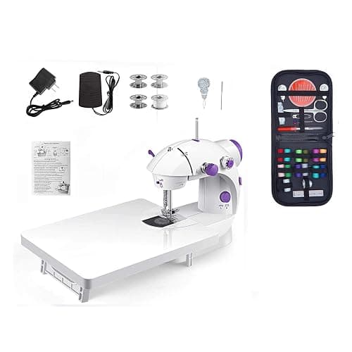 Mini Sewing Machine for Beginners-Maquina de Coser, Easy Automatic Sewing Machine with Extension Table, Household Electric Portable Sewing Tool with Sewing Kit, Small, for All Age, Kids or Adults thumbnail 6