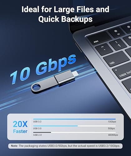 Syntech USB C to USB Adapter Pack of 2, USB 3.0 Female to Thunderbolt 4/3 Adapter Compatible with MacBook Pro Air 2024, Surface, iPad, iPhone, Galaxy Notebook, XPS and More Type C Devices, Space Grey thumbnail 3