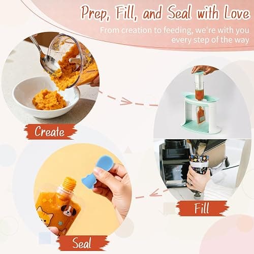 Infant Feeding Essentials & Baby Food Pouches Attachable Toppers: Seamless, Non-Drip Spoons for Baby's Diet, Compatible with Assorted Pouch Forms, Perfect for Infants 3+ Months, Pack of 5 thumbnail 7