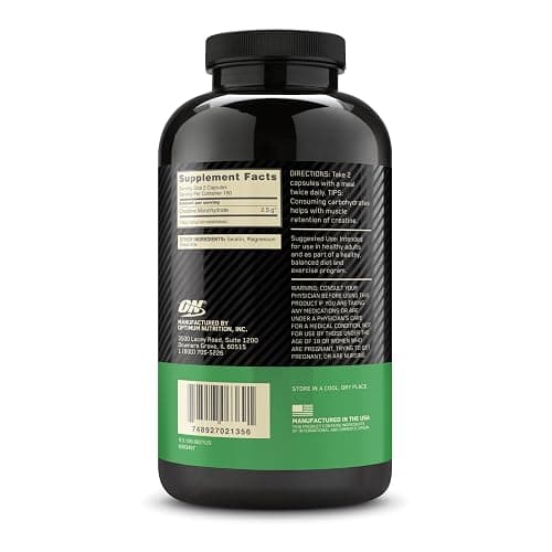 Optimum Nutrition Micronized Creatine Monohydrate Capsules, Keto Friendly, 2500mg, 300 Capsules (Packaging May Vary) thumbnail 9