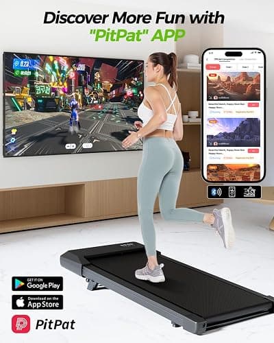 SupeRun Under Desk Walking Pad with Incline, 2.5HP Quiet Treadmill for Home Office & Standing Desks, 300 LBS Capacity Portable Walking Machine with Remote thumbnail 7