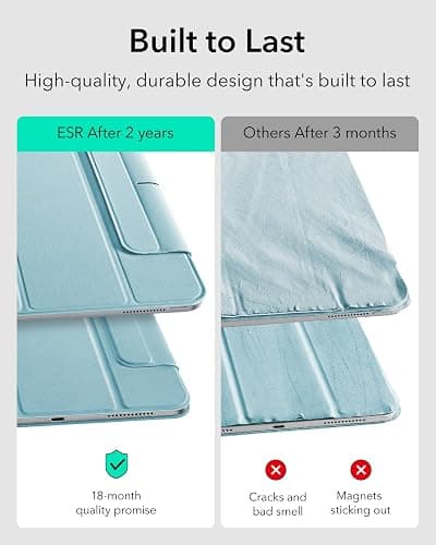 ESR for iPad Air 11 Inch Case M3/M2 (2025/2024), iPad Air 5th/4th Gen (2022/2020), Powerful Magnetic Attachment, Slim Trifold Stand Case, Auto Wake/Sleep, Durable Protection, Sky Blue thumbnail 5