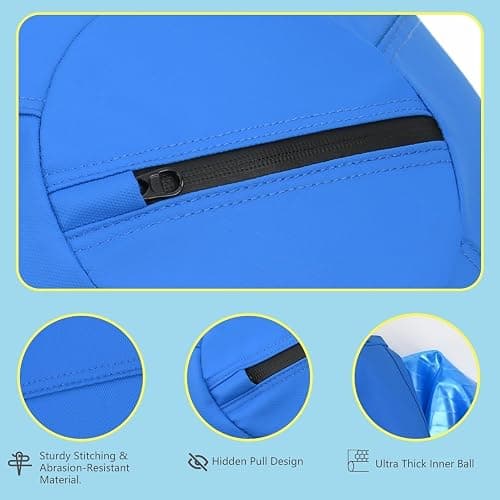 Herding Ball for Dogs and Horses - 18" Jolly Ball for Dogs, Agility Training Equipment, Herding for Australian/German Shepherd, Improved Bite-Resistant, Reinforced Sewing Dog Toys - Blue Medium thumbnail 7
