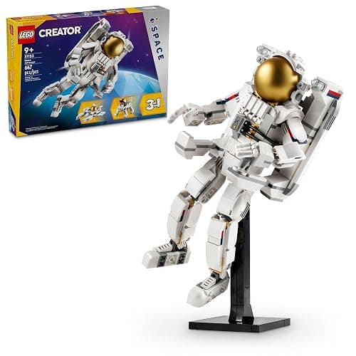 LEGO Creator 3 in 1 Space Astronaut Toy, Building Set Transforms from Astronaut Figure to Space Dog to Viper Jet, Space-Themed Gift Idea for Boys and Girls Ages 9 Years Old and Up, 31152 - Image 1