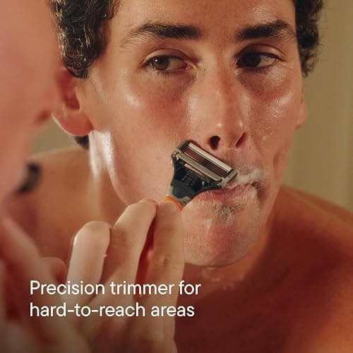Harry's Original Shaving Kit for Men - Razor Handle, 15 Razor Blade Refills, and Travel Blade Cover - German Engineered - Orange thumbnail 6