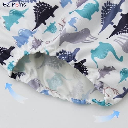 EZ Moms 10 Pack Boys Diaper Covers Plastic Training Pants for Toddlers Reusable Plastic Underwear Covers for Potty Training Breathable Rubber Pants for Babies Soft Waterproof Diaper Cover for Boys 3T thumbnail 4