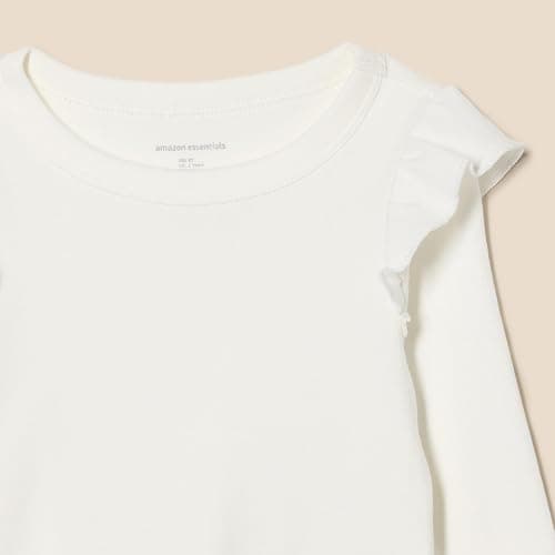 Amazon Essentials Girls and Toddlers' Long Sleeve Ruffle T-Shirt thumbnail 3