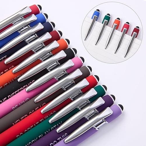Actsun Funny Pens - 12 Pack Fine Point Smooth Writing Pens with Inspirational Tips, Black Ink, Touch Stylus Screens, Motivational Gift for Office & Desk Accessories thumbnail 5