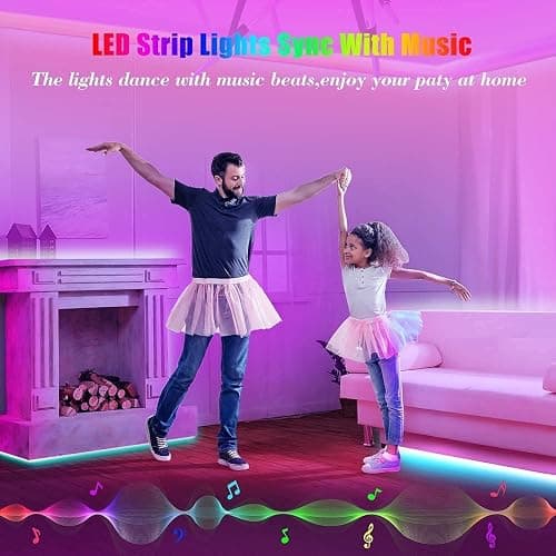 Led Lights for Bedroom 50ft, REEMEER Led Lights Music Sync Color Changing Led Strip Lights with App Control and Remote, Led Light Strip Used for Party, Home Decoration thumbnail 2