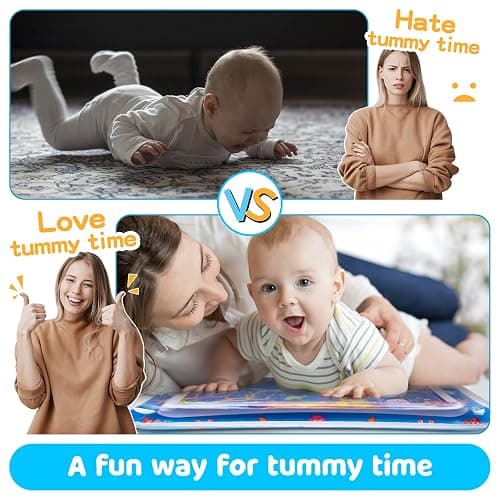 Yeeeasy Tummy Time Water Mat丨Inflatable Tummy Time Water Play Mat for Babies, Infants and Toddlers 3 to 12 Months Promote Development Toys Baby Gifts thumbnail 3