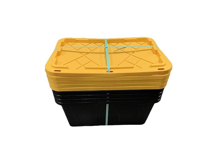 Bin Storage Rack with 5-Pack 27 Gallon Storage Totes – Holiday Decoration Organization, Declutter, NSF Certified, Zinc Plated, Heavy Duty Metal for Garage or Workspace, Steel, 31″ x 23″ x 72″ thumbnail 7