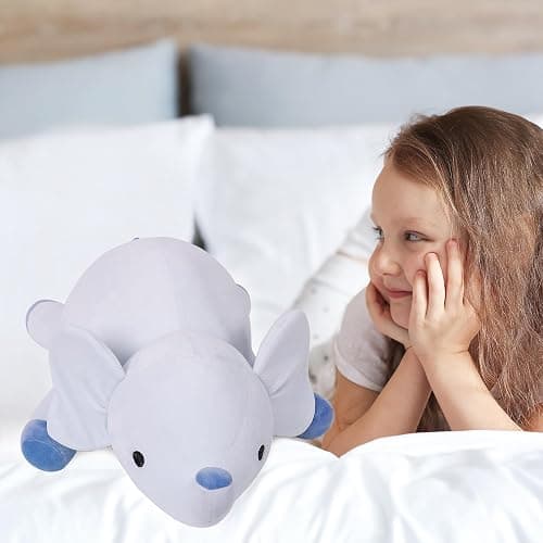 WeBingo Weighted Elephant Stuffed Animals 24", 4.2 Pounds Blue Weighted Plush for Kids Adults Boys Girl, Cute Plushies Soft Pillow Toy for Christmas, Valentine's, Birthday Gifts thumbnail 6